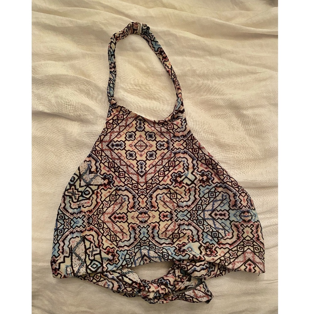 Beach Riot high neck, stain glass bikini top sz S